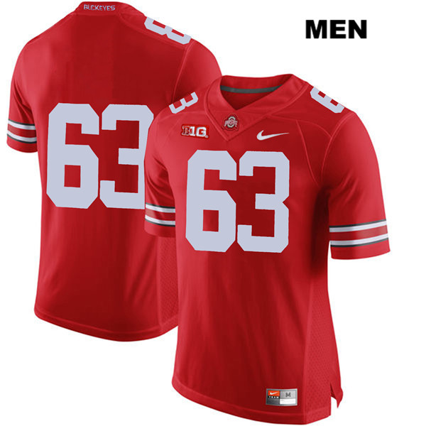 Ohio State Buckeyes Men's Kevin Woidke #63 Red Authentic Nike No Name College NCAA Stitched Football Jersey KO19B84ZT